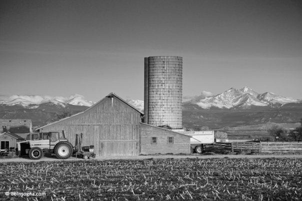 Colorado Farming in Black and White